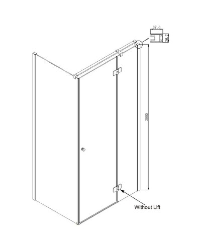 Душевой уголок Ambassador Diamond 120х80 12011104R профиль Хром стекло прозрачное