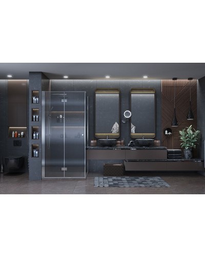 Душевой уголок Ambassador Diamond 100х100 12011106L профиль Хром стекло прозрачное