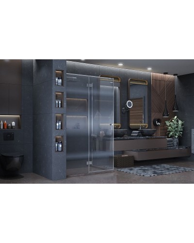 Душевой уголок Ambassador Diamond 120х80 12011107L профиль Хром стекло прозрачное