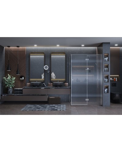 Душевой уголок Ambassador Diamond 120х90 12011108R профиль Хром стекло прозрачное