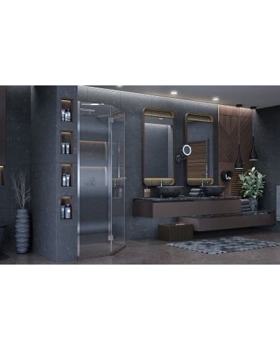 Душевой уголок Ambassador Diamond 90х90 12011111L профиль Хром стекло прозрачное