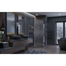 Душевой уголок Ambassador Diamond 90х90 12011111R профиль Хром стекло прозрачное