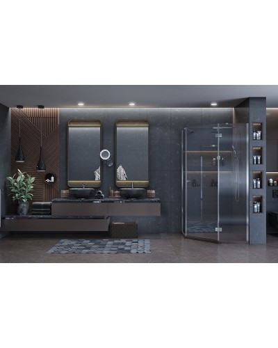 Душевой уголок Ambassador Diamond 90х90 12011111R профиль Хром стекло прозрачное