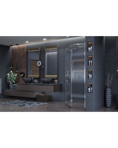 Душевой уголок Ambassador Diamond 90х90 12011111R профиль Хром стекло прозрачное