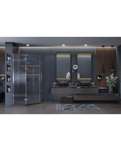 Душевой уголок Ambassador Diamond 100х100 12011112L профиль Хром стекло прозрачное