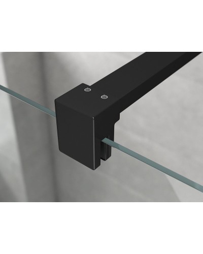 Душевая перегородка Ambassador Walk-in 90х200 15031109 профиль Черный стекло прозрачное