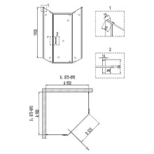 Душевой уголок Niagara Nova 90х90 NG-6605-08 профиль Хром стекло прозрачное