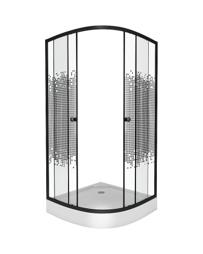 Душевой уголок Niagara Eco 90x90 NG-007-14 Black профиль Черный стекло с рисунком