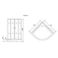 Душевой уголок Niagara Eco 90x90 NG-007-14 Black профиль Черный стекло с рисунком