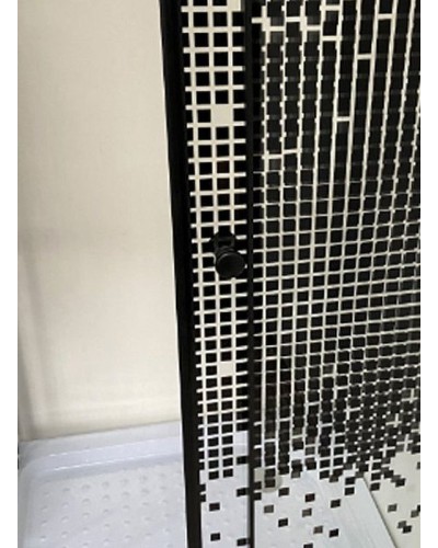 Душевой уголок Niagara Eco 90х90 NG-009-14Q Black профиль Черный стекло с рисунком