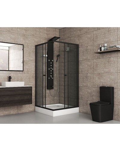 Душевой уголок Niagara Eco 90х90 NG-009-14QT профиль Черный стекло тонированное