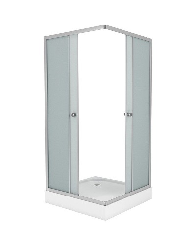 Душевой уголок Niagara Eco 100х100 NG-010-14Q профиль Матовый хром стекло матовое