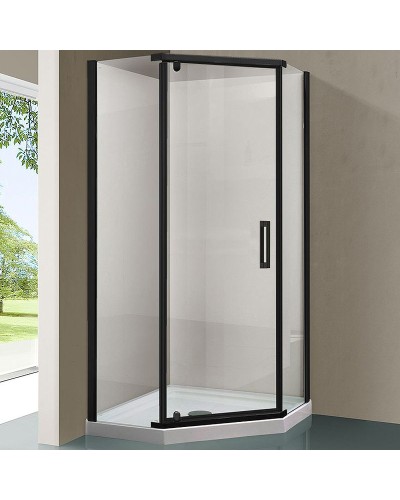Душевой уголок Vincea Stresa 90х90 VSP-1S900CLB профиль Черный стекло прозрачное