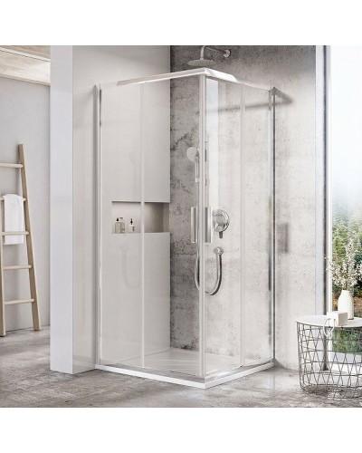 Душевой уголок Ravak Blix Slim BLSRV2-90 90x90 X1LM70C00Z1 профиль Хром стекло Transparent
