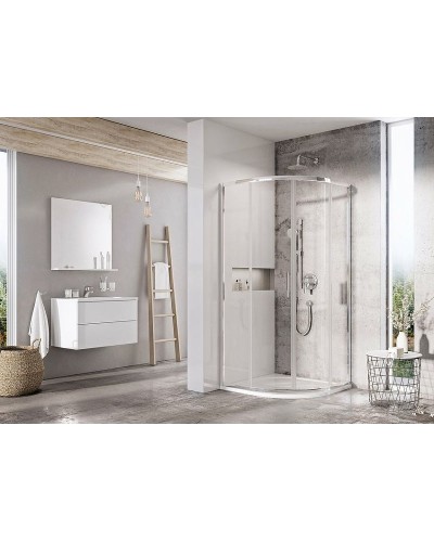 Душевой уголок Ravak Blix Slim BLSCP4-80 80x80 X3BM40C00Z1 профиль Хром стекло Transparent