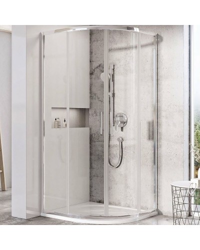 Душевой уголок Ravak Blix Slim BLSCP4-90 90x90 X3BM70C00Z1 профиль Хром стекло Transparent