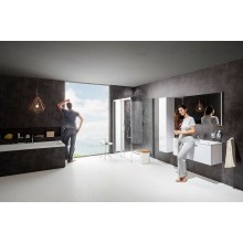 Душевой уголок Ravak Matrix MSDPS 100х100 L 0WLAA100Z1 профиль Белый стекло Transparent