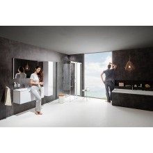 Душевой уголок Ravak Matrix MSDPS 100x80 R 0WPA4100Z1 профиль Белый стекло Transparent