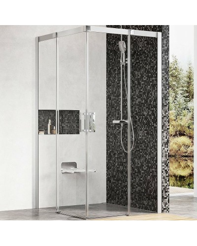 Душевой уголок Ravak Matrix MSRV4-100 100x100 1WVAAU00Z1 профиль Сатин стекло Transparent