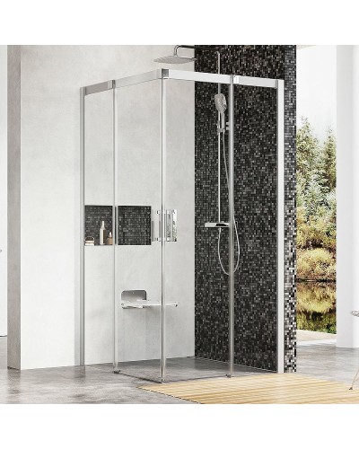 Душевой уголок Ravak Matrix MSRV4-100 100x100 1WVAAU00Z1 профиль Сатин стекло Transparent