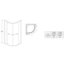 Душевой уголок Jacob Delafon Serenity 90x90 E14R90-GA профиль Хром стекло прозрачное