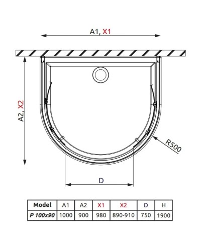 Душевой уголок Radaway Premium Plus P 100×90 коричневое