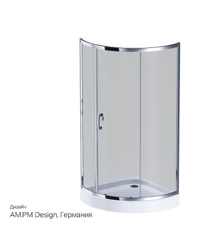 Душевой уголок AM.PM Like Solo Slide 90x90 W83G-315-090CG профиль Хром глянцевый стекло тонированное