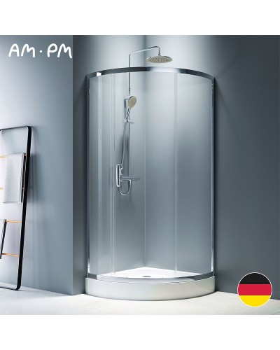 Душевой уголок AM.PM Like Solo Slide 90x90 W83G-315-090CT профиль Хром глянцевый стекло прозрачное