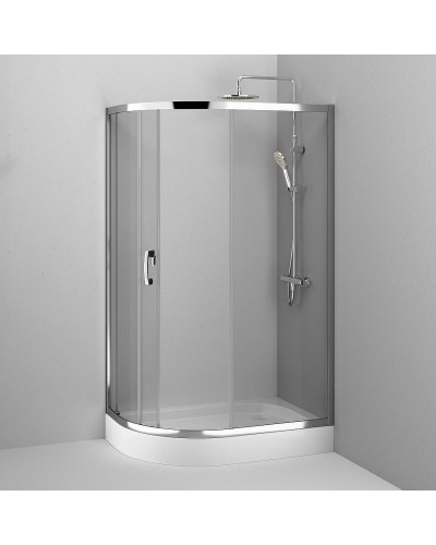 Душевой уголок AM.PM Like Solo Slide 120х80 W83G-302U120CT профиль Хром глянцевый стекло прозрачное