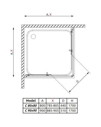 Душевой уголок Radaway Premium Plus C 90×90 30451-01-08N коричневое