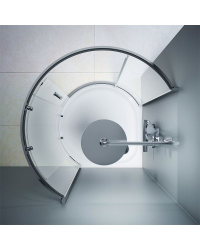 Душевой уголок AM.PM Like Round 95х95 W83G-333-095CT профиль Хром глянцевый стекло прозрачное