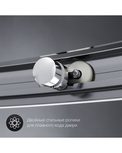 Душевой уголок AM.PM Like Round 95х95 W83G-333-095CT профиль Хром глянцевый стекло прозрачное
