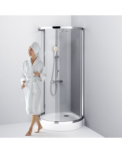 Душевой уголок AM.PM Like Round 95х95 W83G-333-095CT профиль Хром глянцевый стекло прозрачное