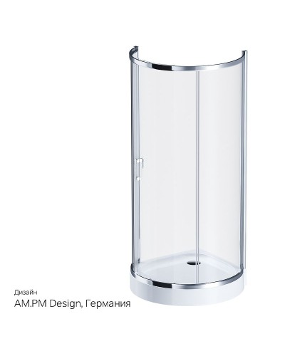 Душевой уголок AM.PM Like Round 95х95 W83G-333-095CT профиль Хром глянцевый стекло прозрачное