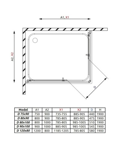 Душевой уголок Radaway Premium Plus D 120×80 коричневое