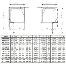 Душевой уголок Radaway Torrenta KDJ 120 R×80 графитовое