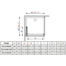 Душевой уголок Radaway EOS KDJ B 80 L×80 интимато
