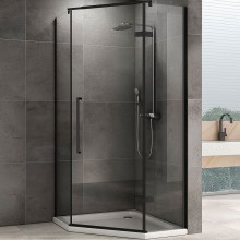 Душевой уголок Abber Ewiges Wasser 80х80 AG05080B профиль Черный стекло прозрачное