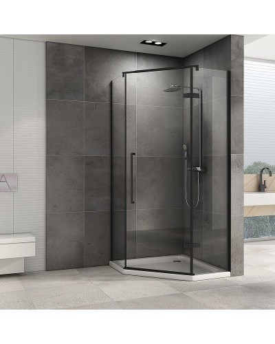 Душевой уголок Abber Ewiges Wasser 80х80 AG05080B профиль Черный стекло прозрачное