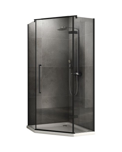 Душевой уголок Abber Ewiges Wasser 80х80 AG05080B профиль Черный стекло прозрачное