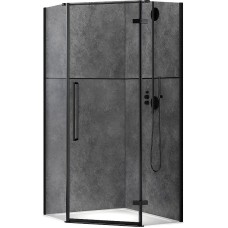 Душевой уголок Abber 90х90 AG05090B фурнитура Черная стекло прозрачное