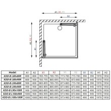 Душевой уголок Radaway EOS KDD B 80×90 прозрачное