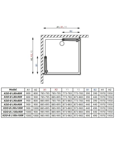 Душевой уголок Radaway EOS KDD B 90×90 интимато