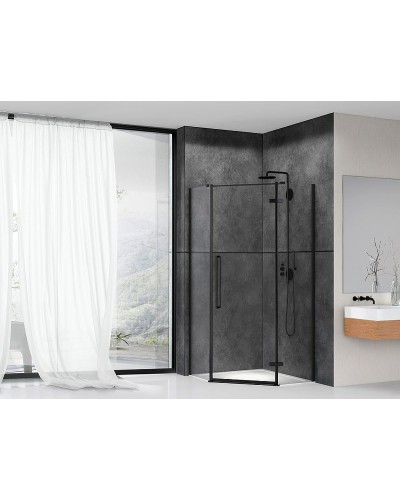 Душевой уголок Abber 100х100 AG05100B профиль Черный стекло прозрачное