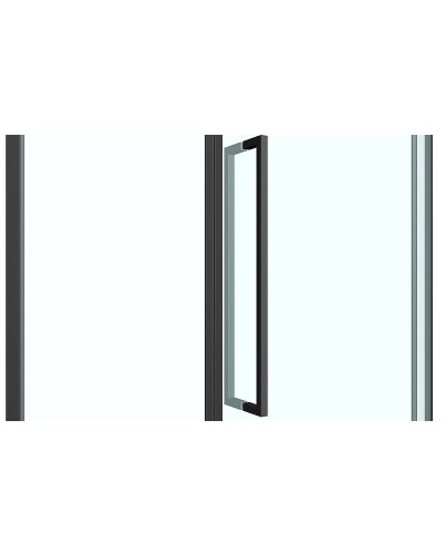 Душевой уголок Abber 100х100 AG05100B профиль Черный стекло прозрачное