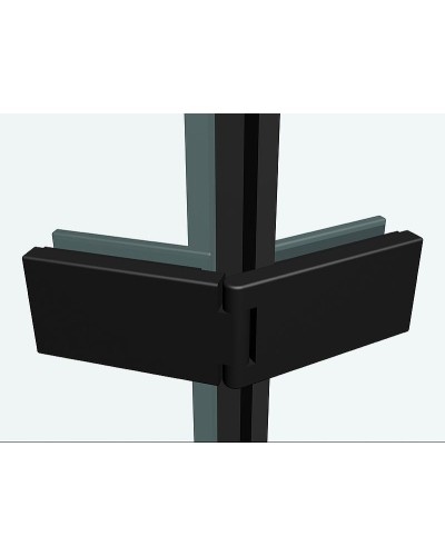 Душевой уголок Abber 100х100 AG05100B профиль Черный стекло прозрачное