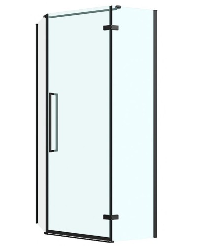 Душевой уголок Abber 100х100 AG05100B профиль Черный стекло прозрачное