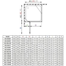 Душевой уголок Radaway Almatea KDJ 100 L×75 прозрачное