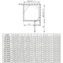 Душевой уголок Radaway Almatea KDJ 100 R×100 графитовое