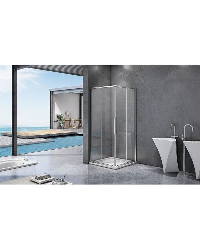 Душевой уголок Good Door Idea CR-100-C-CH 100х100 профиль Хром стекло прозрачное